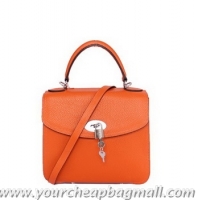 Newest 2013 Hermes Classic Mini Flap Bag H0148 Orange