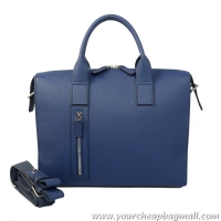 Ladies Cheap Hermes Mens Briefcase Calf Leather H1705 RoyalBlue