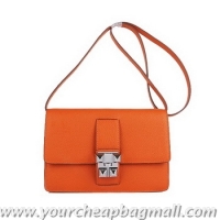Low Cost Hermes Medor Orange Calfskin Shoulder Bag H2816 Silver