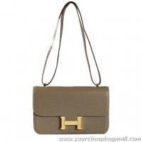 Hermes Constance Bag Dark Grey Grainy Leather 9999 Gold