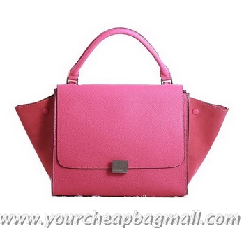 Free Shipping Celine Trapeze Top Handle Bag Clemence Leather 3342 Rose