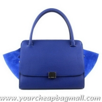 Original Low Cost Celine Trapeze Bag Clemence Leather 18024 Blue