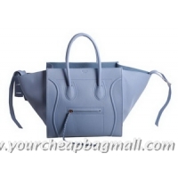 Celine Luggage Phantom Original Leather Bags Light Blue