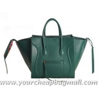 Free Shipping Charming Celine Luggage Phantom Original Leather Bags C3341 Dark Green