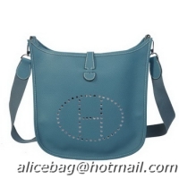 Classic Hermes Evelyne Messenger Bag H1608 Light Blue