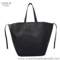 Hot Sell Celine Cabas Phantom Large Shopping Bag 2206 Black Silver