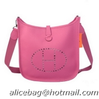 Free Shipping Design Hermes Evelyne Messenger Bag H1608 Rose