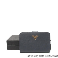 Prada Saffiano Leather Wallet 1M1225 RoyalBlue