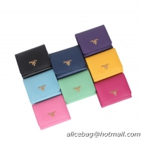 Prada 1M1760 Saffiano Leather Tri-Fold Wallet