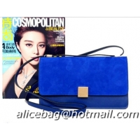 Fashion Ladies Celine Case Bag Sheepskin & Nubuck Leather 17081 328 RoyalBlue