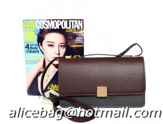 Free Shippings Specials Celine Case Bag Original Leather 17081 328 Burgundy&Grey