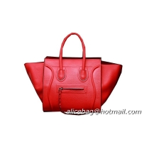 Best Cheap Celine Luggage Phantom Original Grainy Leather Bags C3341 Red