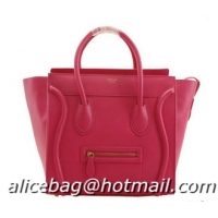 Free Shipping Celine Luggage Medium Shopper Bag Clemence Leather 16398 Rose
