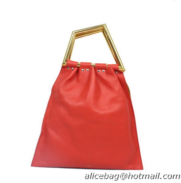 Celine Original Leather Tote Bag C2010 Red