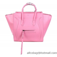 Celine Luggage Phantom Shopper Bags Ferrari Leather CL3341 Pink