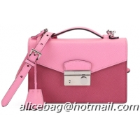 PRADA Saffiano Leather Flap Bag BT0960 Pink