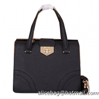 Prada Grainy Leather Top Handle Bag BN2725 Black