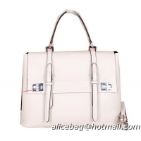 Prada Calfskin Leather Tote Bag BN8059 White