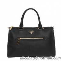 Prada Original Leather Top Handle Bags BL0805 Black