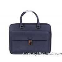 PRADA Saffiano Leather Business Briefcase 69091 Blue
