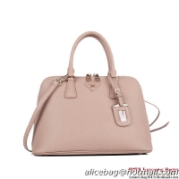 Inexpensive PRADA Saffiano Calf Leather Two Handle Bag BL0837 Apricot