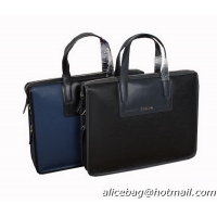 Prada 85051 Saffiano Calf Leather Briefcase