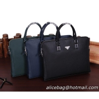 Prada 88455 Saffiano Calf Leather Briefcase