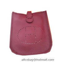 Latest 2014 Hermes mini Evelyne Messenger Bag H1608S Burgundy