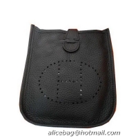 Grade Hermes mini Evelyne Messenger Bag H1608S Black