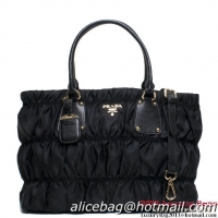 Prada Gaufre Fabric Top Handle Bag BR4247 Black