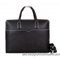 Hermes Briefcase Original Calf Leather HM8011 Black
