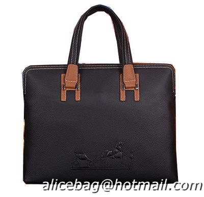 Hermes Briefcase Original Calf Leather HM9817 Black