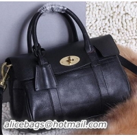 Mulberry Bayswater Small Tote Bag Natural Leather 5988S Black