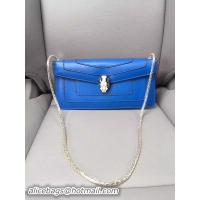 BVLGARI Shoulder Bag Calfskin Leather BG90071 Blue