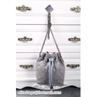 Lowest Cost Stella McCartney Falabella Studded Quilted Bucket Bag SMC013 Grey
