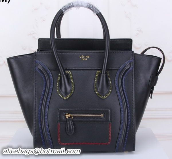 Perfect Celine Luggage Micro Tote Bag Original Leather CLY33081M Black