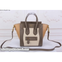 Classic Specials Celine Luggage Nano Tote Bag Original Leather CLY33081S Offwhite&Khaki&Apricot