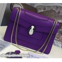 Discount BVLGARI Small Shoulder Bag Calfskin Leather BG22695 Purple