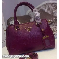 Shoulder Carry Prada Grainy Leather Tote Bag BN2322 Purple