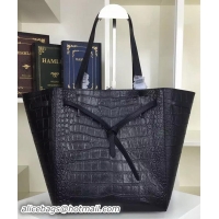Hot Sell Celine Cabas Phantom Bags Croco Leather C2208 Black