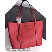Good Looking Prada Calfskin Leather Shoulder Bag BN8808 Red