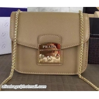 Most Popular PRADA Flap Shoulder Bag Grainy Leather BT1093 Khaki