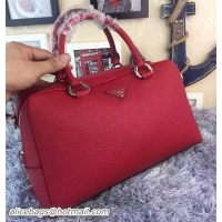 Hot Sell Prada Grainy Leather Tote Bag B0915 Red