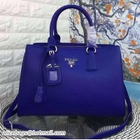 Chic Small Prada Grainy Leather Tote Bag BL2970 Blue