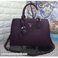 Inexpensive Prada Grainy Leather Tote Bag BL2970 Purple