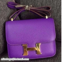 Buy Fashionable Hermes Constance Bag Calfskin Leather H9999 Violet