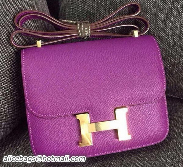 Famous Hermes Constance Bag Calfskin Leather H9999 Purple