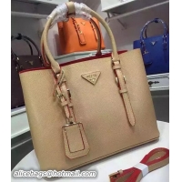 Well Crafted Prada Saffiano Leather Tote Bags BN2821 Apricot