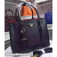 Durable Prada Saffiano Leather Tote Bags BN2821 Black