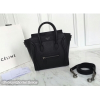 Original Cheap Celine Luggage Nano Bag Original Leather CL8029 Black